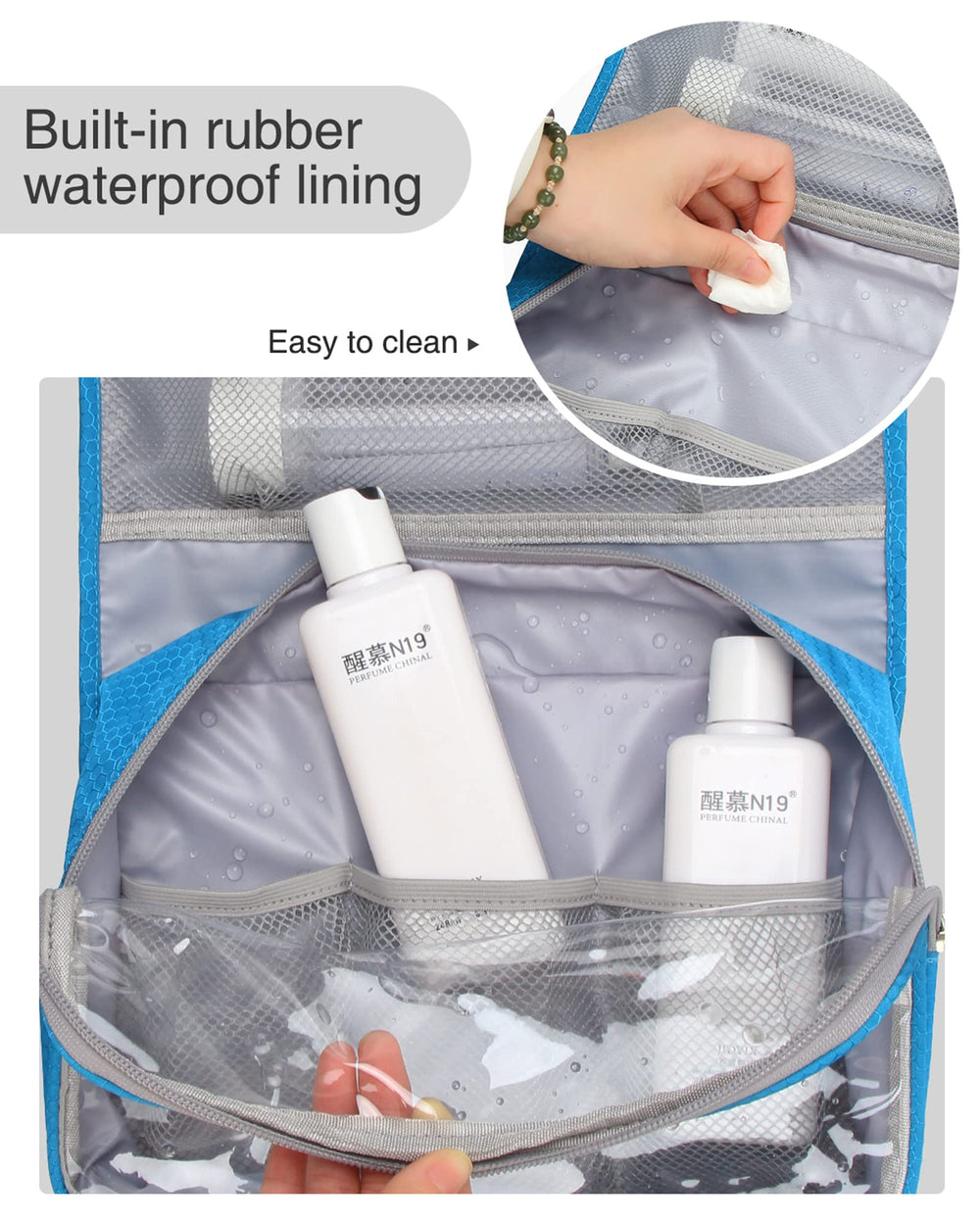 Relavel sac toilette organisation sécurisée pour tout l'essentiel.