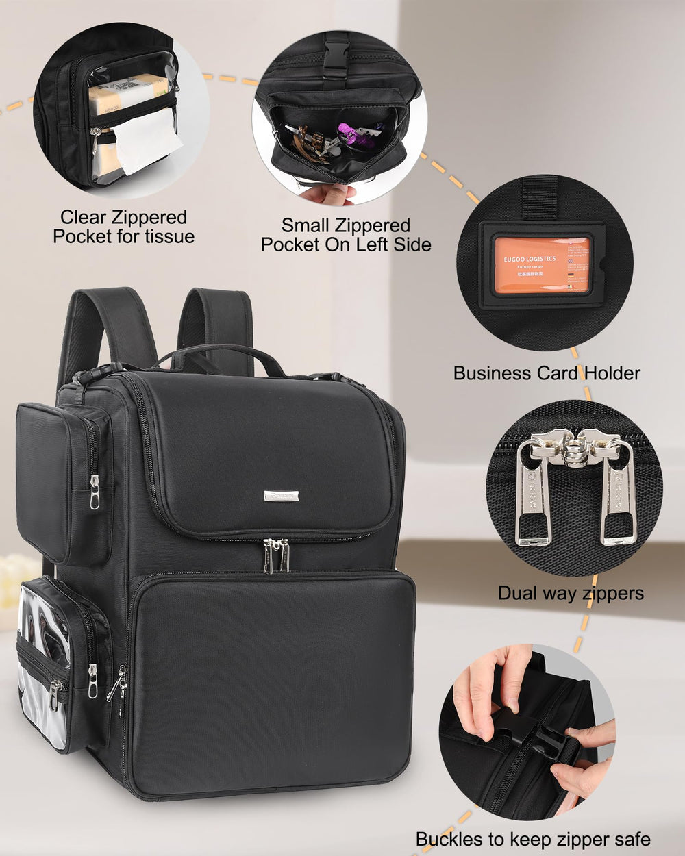 Relavel sacs transparents accessoire coiffure rangement facile