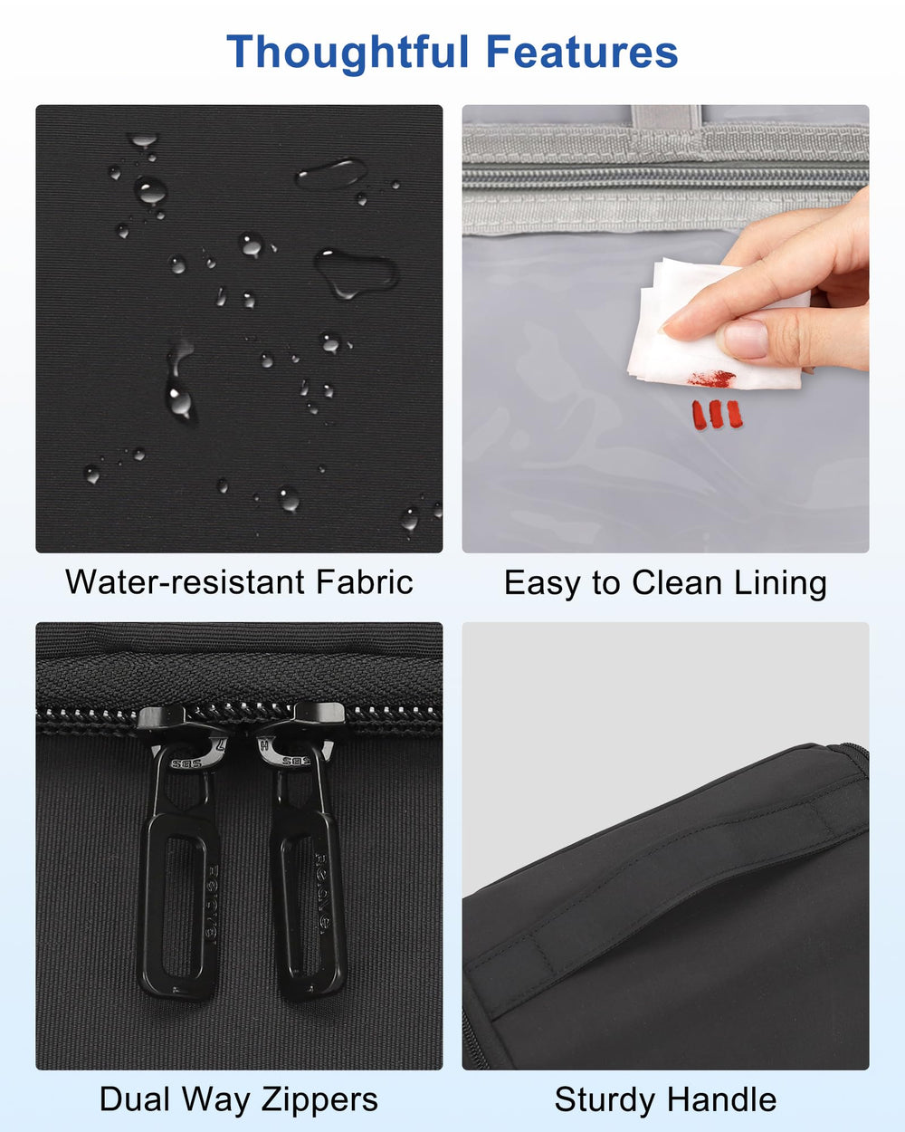 Relavel Trousse de toilette bagage cabine, conforme aux règles cabine.