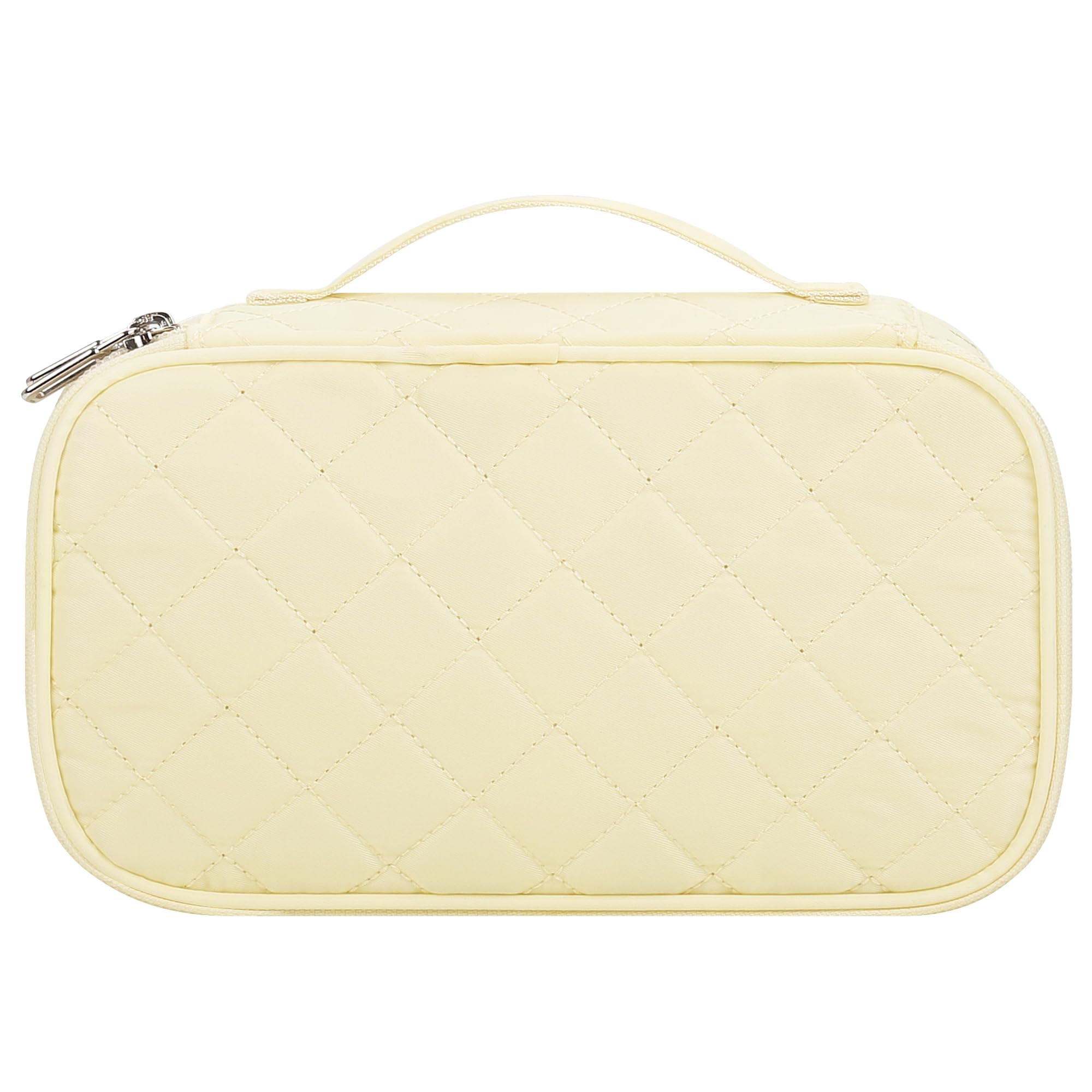 Relavel Trousse Maquillage blanche portable et élégante pour voyage.