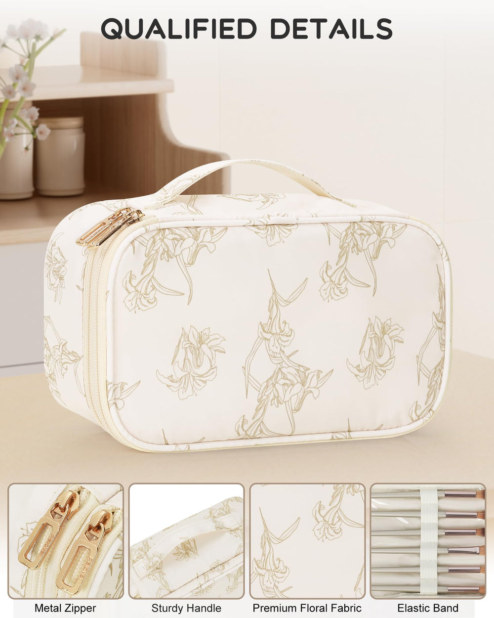 Relavel trousse-maquillage-double-couche, séparations pratiques pour accès rapide.