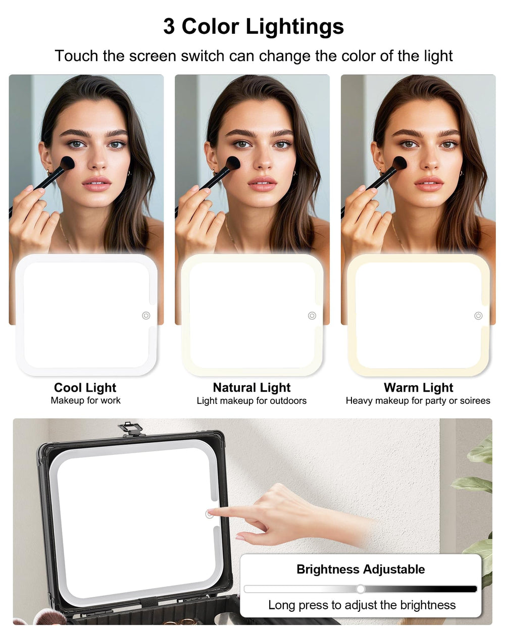 Relavel trousse maquillage emplacements pinceaux rangement propre