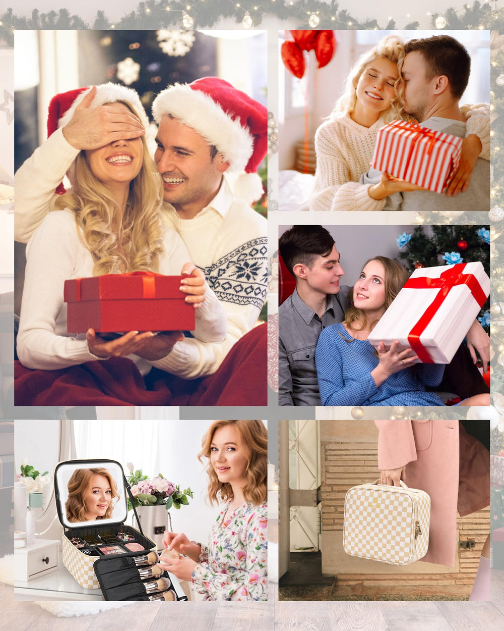 Relavel trousse maquillage avec lumière 3 couleurs pour ajuster l'éclairage