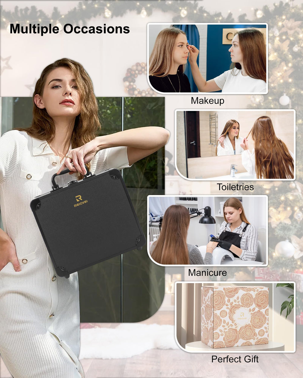 Relavel trousse maquillage lumières trois couleurs pour effets lumière