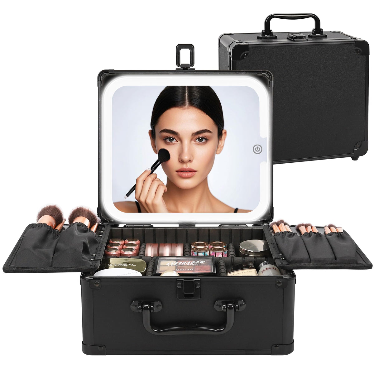 Relavel trousse maquillage miroir LED intégré pour un maquillage précis