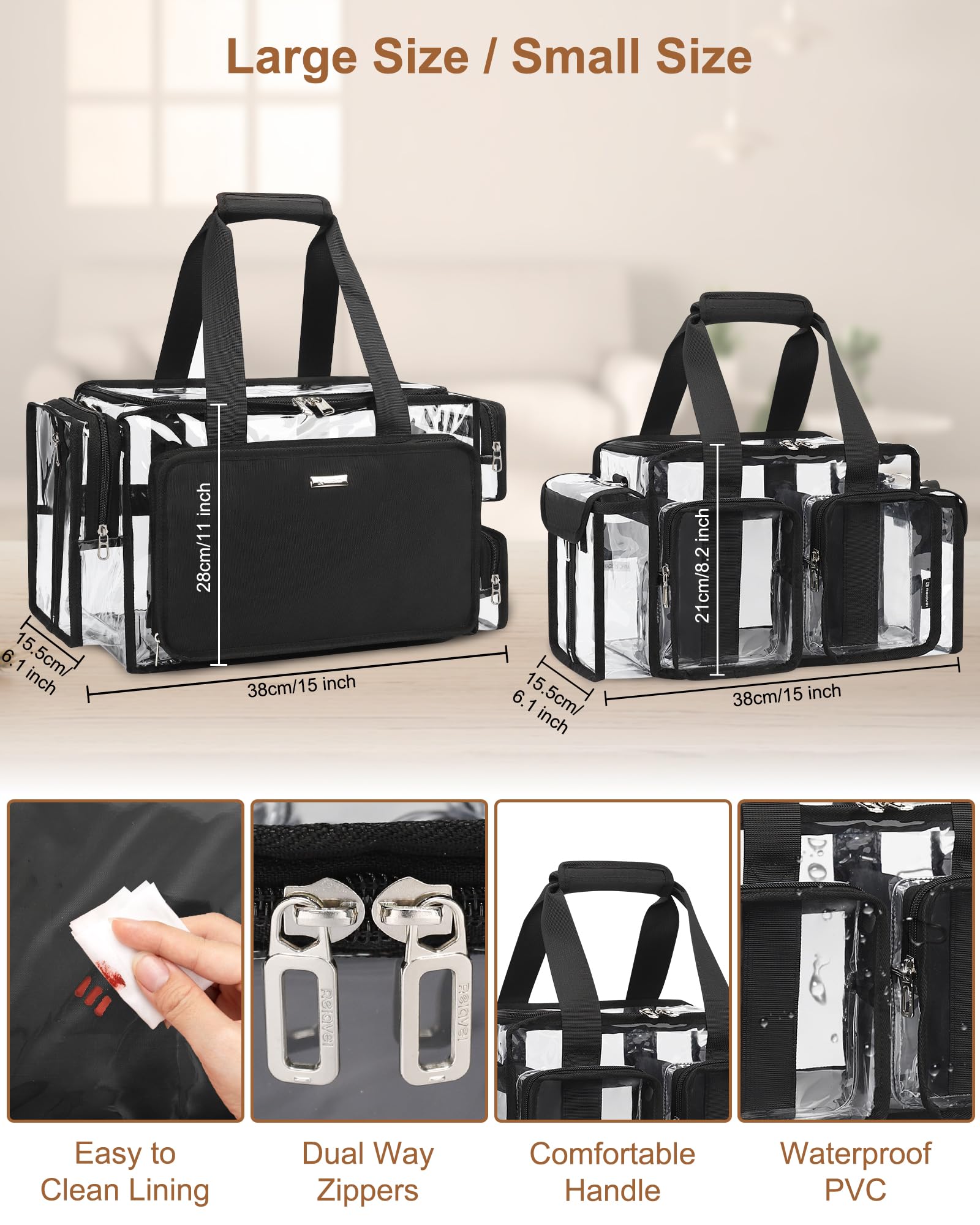 Relavel Trousse Maquillage Polyvalente pour usage quotidien et voyages.