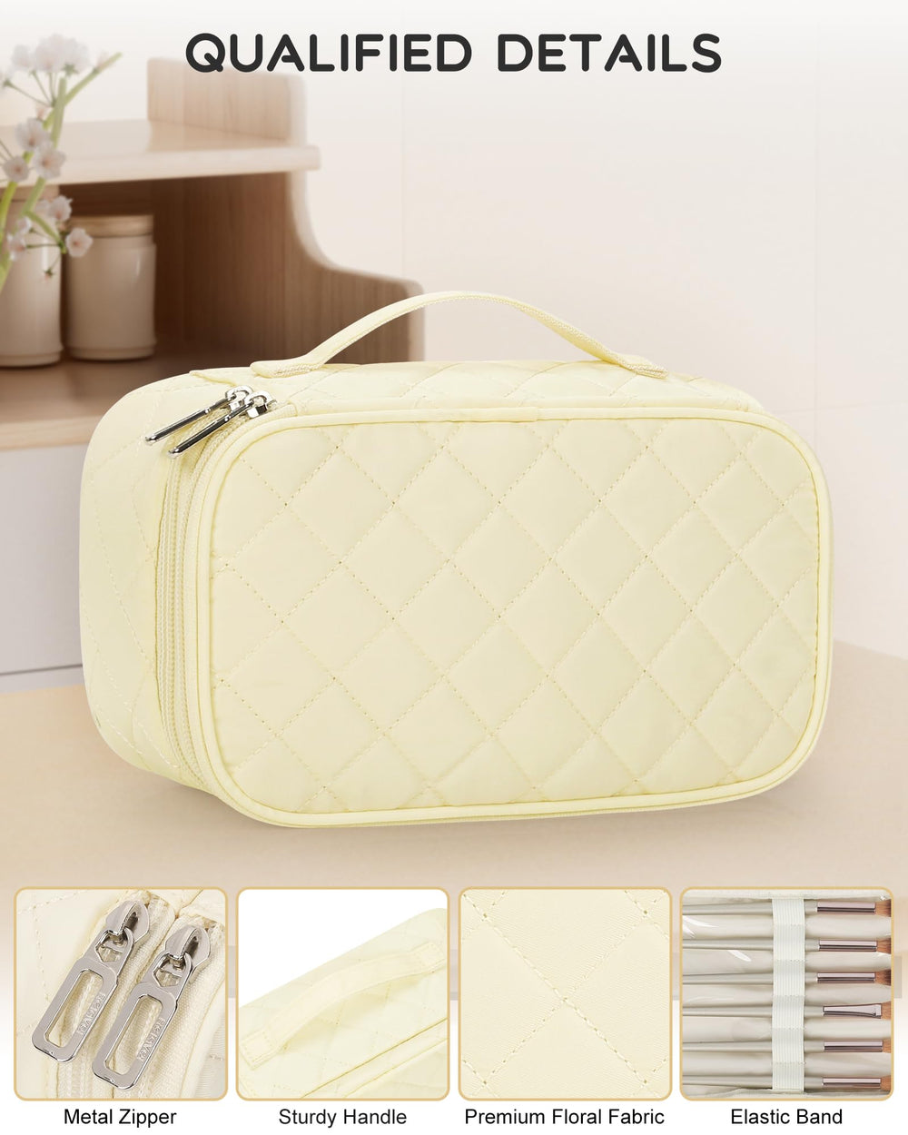 Relavel Trousse Maquillage porte-brosses pour pinceaux volumineux.