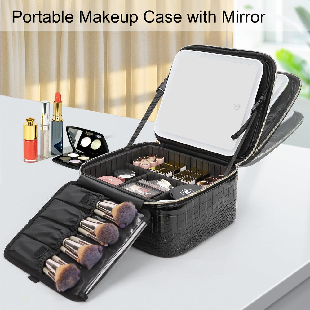 Relavel Trousse maquillage professionnelle, usage quotidien et déplacement