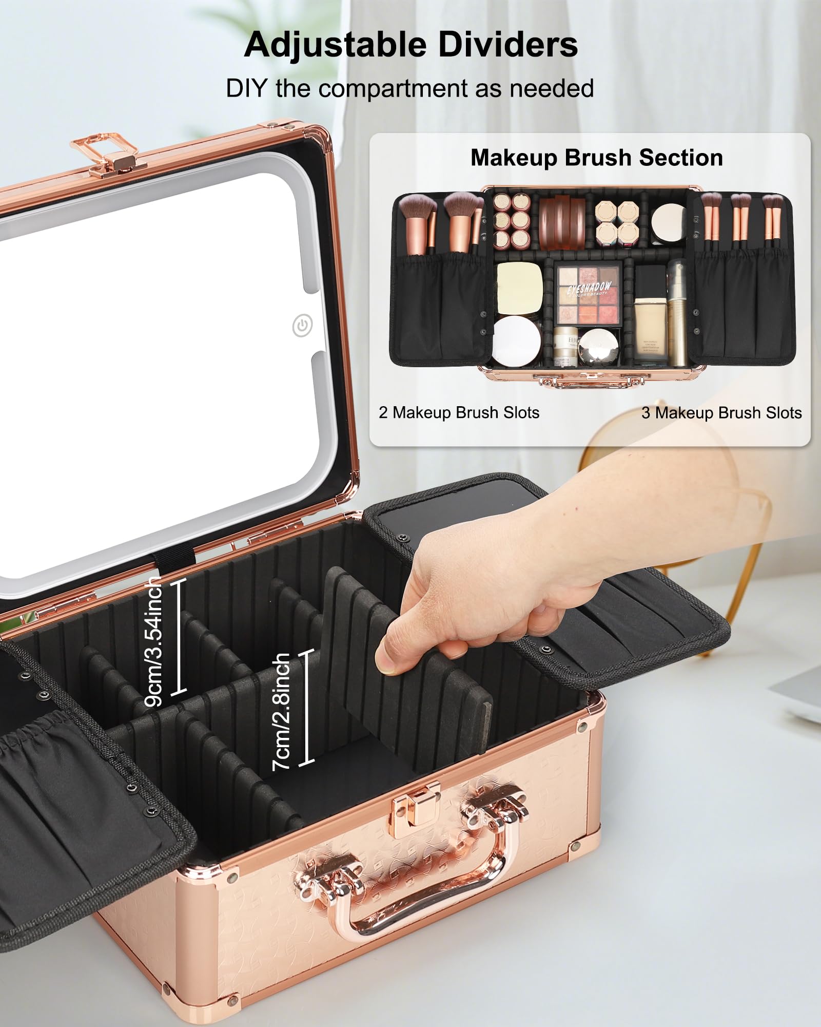 Relavel rangement modulable pour cosmétiques et outils professionnels.