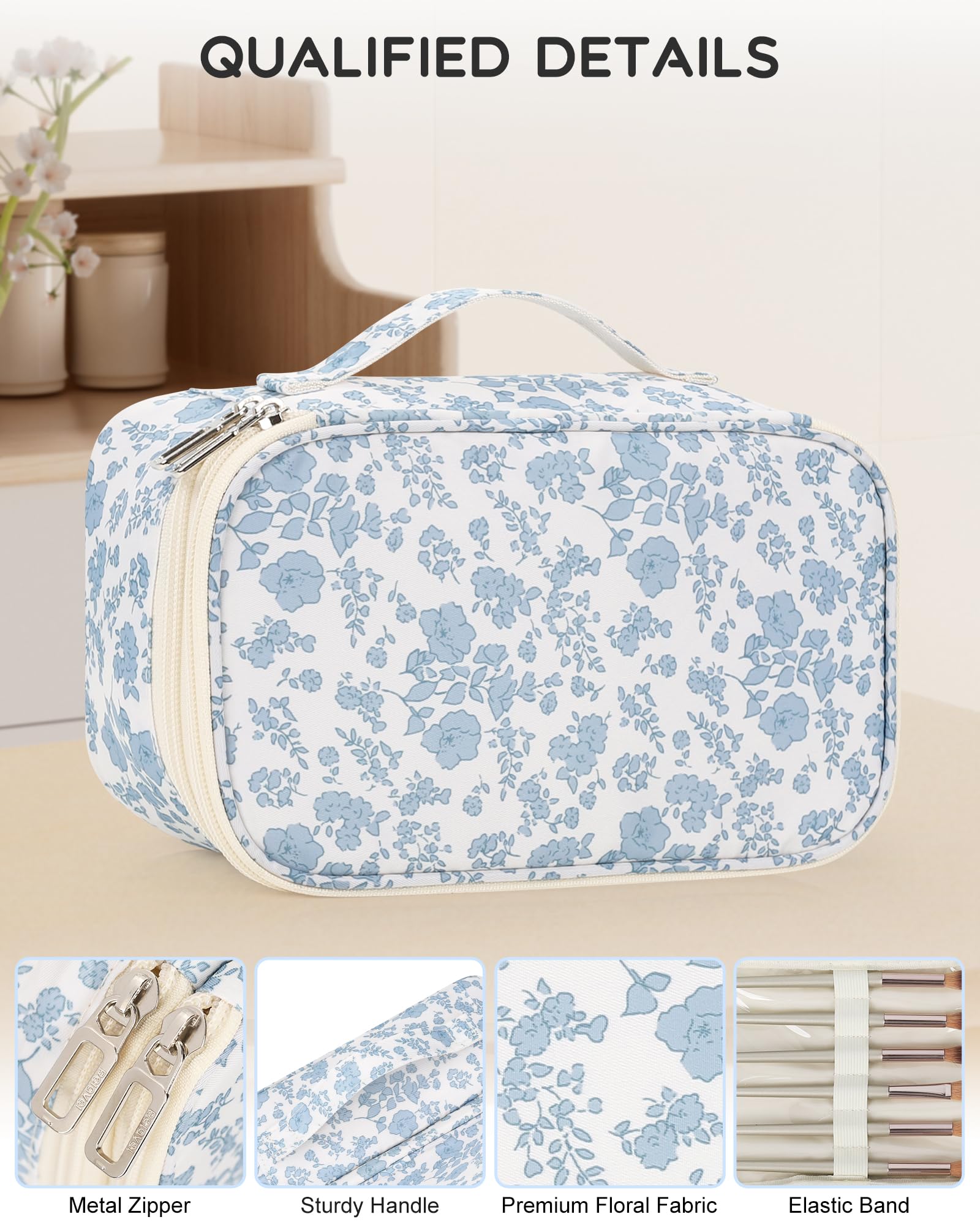 Relavel trousse maquillage support brosses, accès facilité aux pinceaux lors des routines