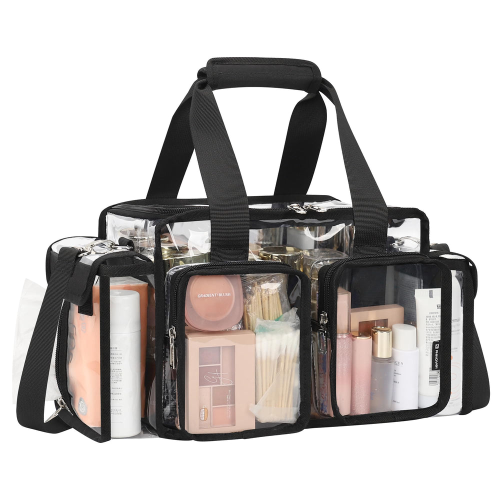 Relavel Trousse Maquillage Transparent Avancée pour artiste, visibilité rapide.
