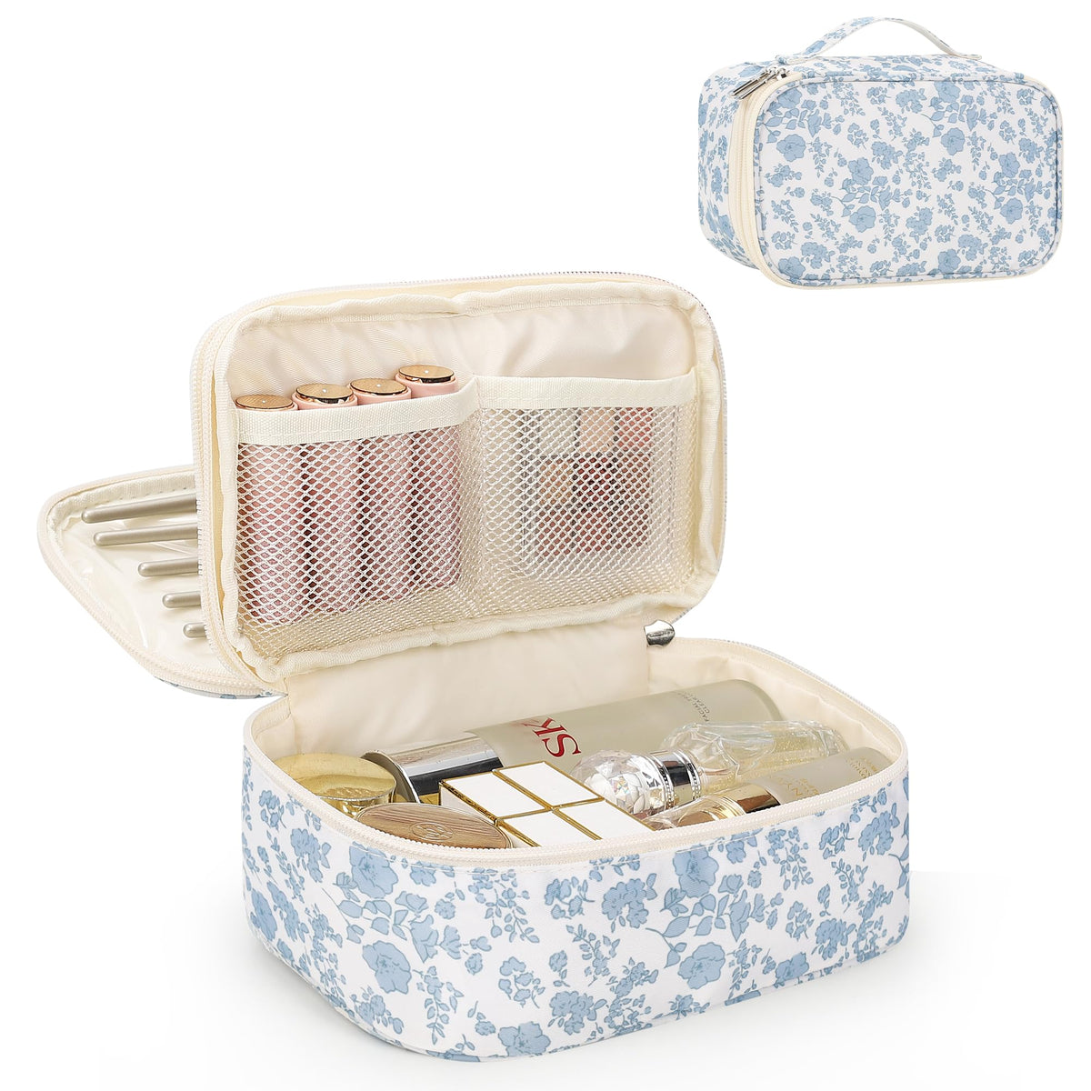 Relavel trousse maquillage voyage compacte, idéal rangement rapide en déplacements