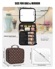 Relavel Trousse Maquillage Voyage, intérieur avec 6 partitions détachables pour organiser facilement.