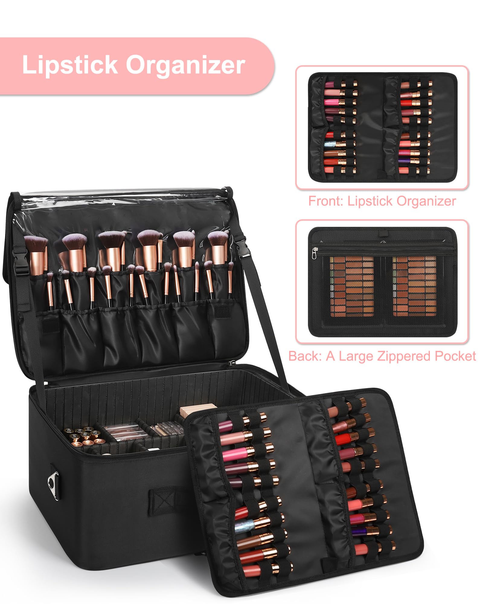 Relavel valise maquillage doublure PVC facile à nettoyer