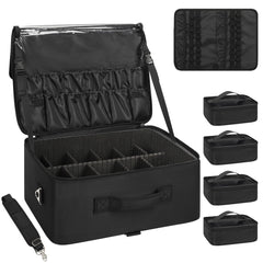 Relavel valise maquillage extra-large ouverte, rangement principal pratique
