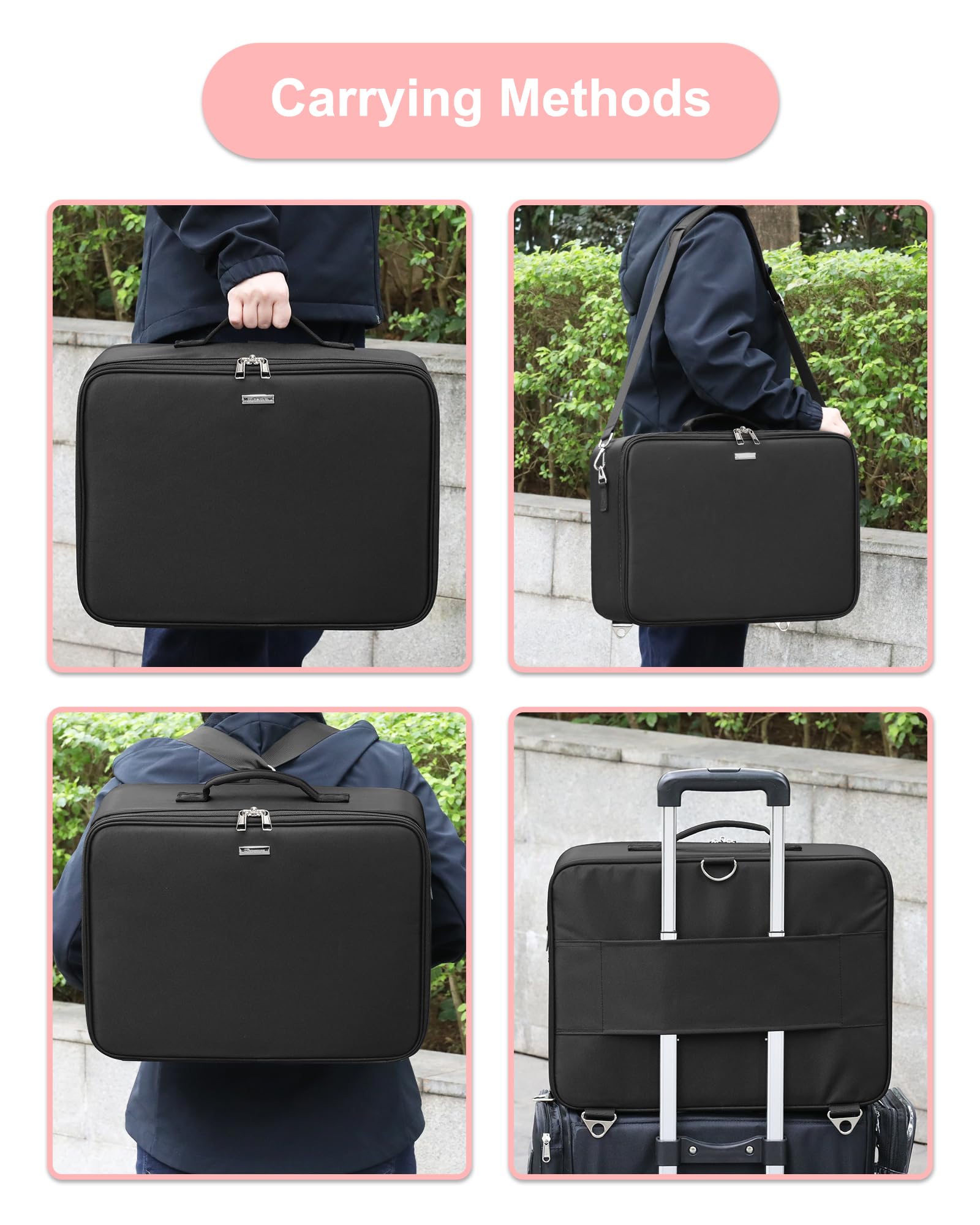 Relavel valise maquillage fermetures éclair durables et verrouillables