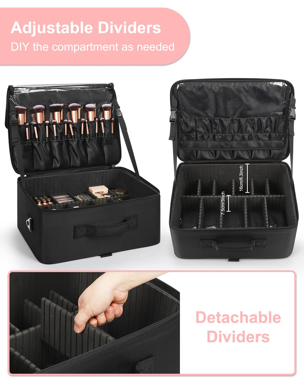 Relavel valise maquillage plateau rouge à lèvres pour accès rapide