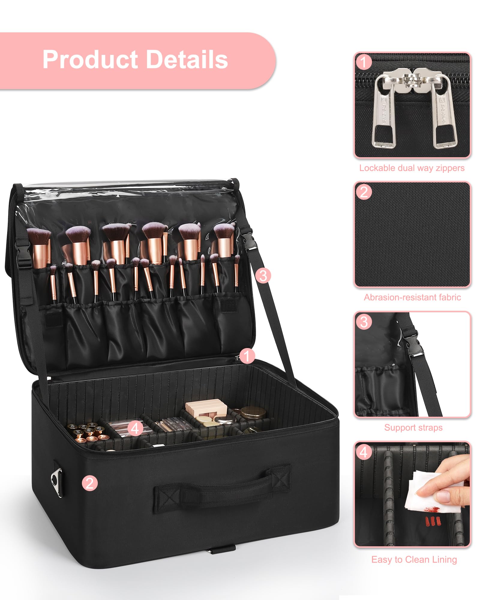 Relavel valise maquillage compatibilité bagage pour déplacement