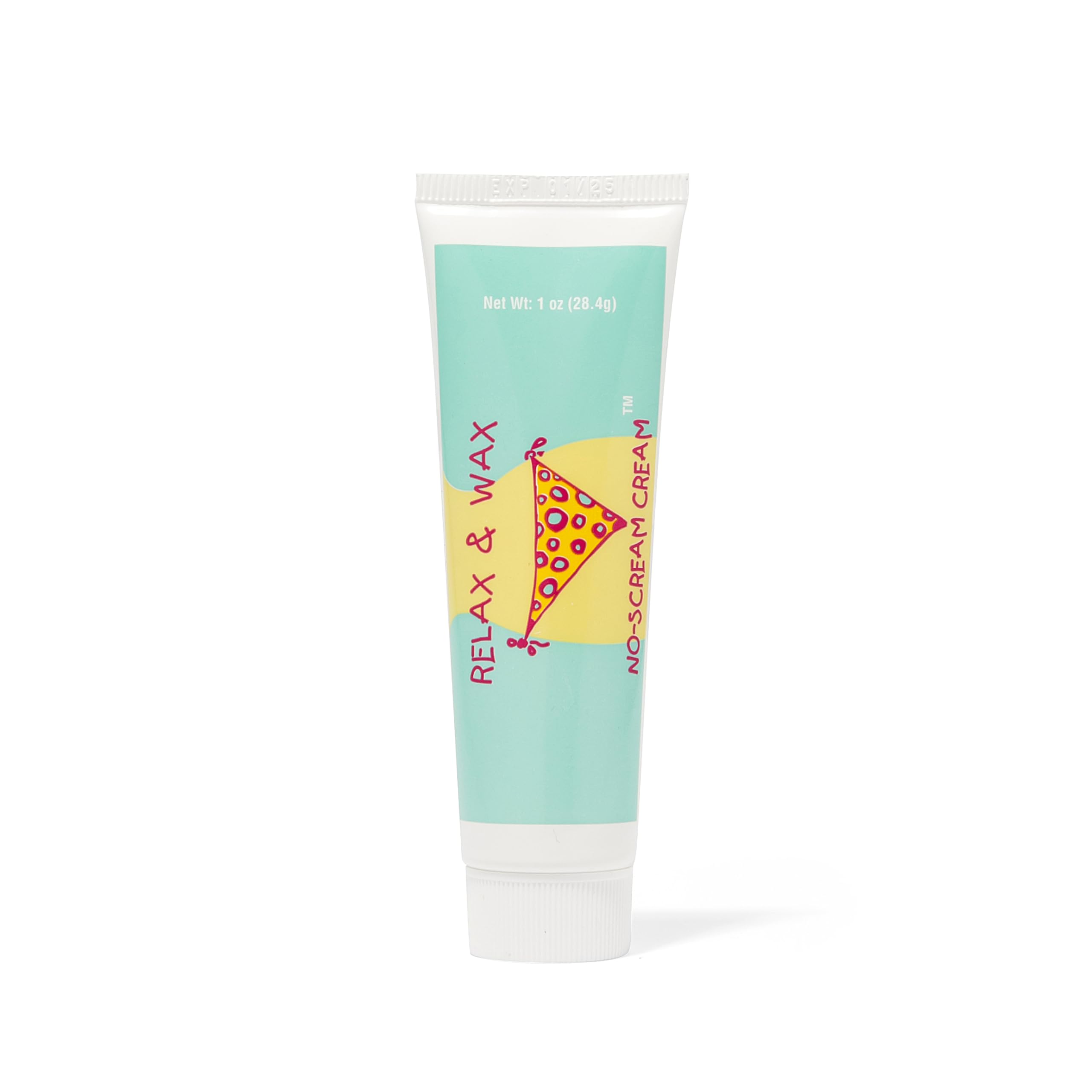 Relax and Wax No Scream Cream bottle closeup for pre-wax pain relief