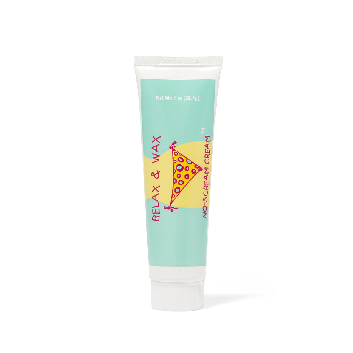 Relax and Wax No Scream Cream bottle closeup for pre-wax pain relief