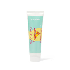 Relax and Wax No Scream Cream bottle closeup for pre-wax pain relief