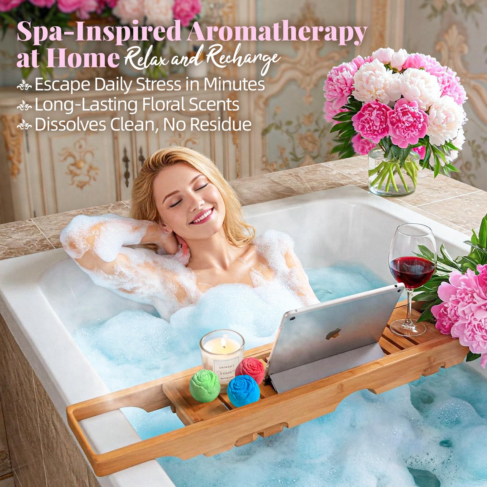 RelaxRose bombes de bain camomille: ambiance calme pour la soirée