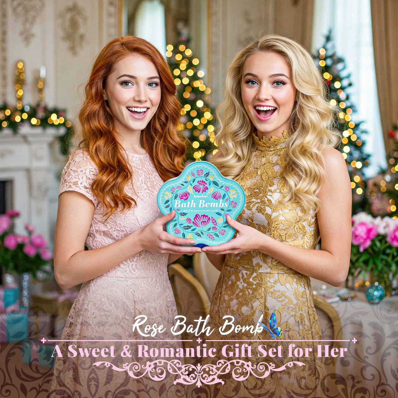RelaxRose coffret bain artisanal: cadeau élégant et détente à la maison