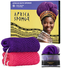 RelaxScene eponge filet africain authentique ensemble pratique pour corps et dos