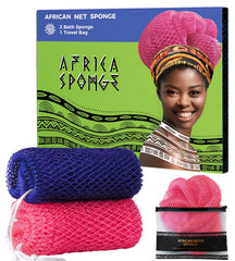 RelaxScene Éponge réseau africain authentique violet pour exfolier en douceur