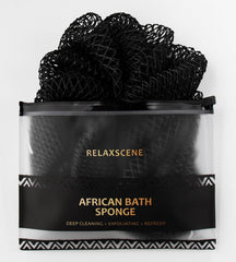 RelaxScene éponge réseau africaine, exfoliation douce et mousse riche pour le bain