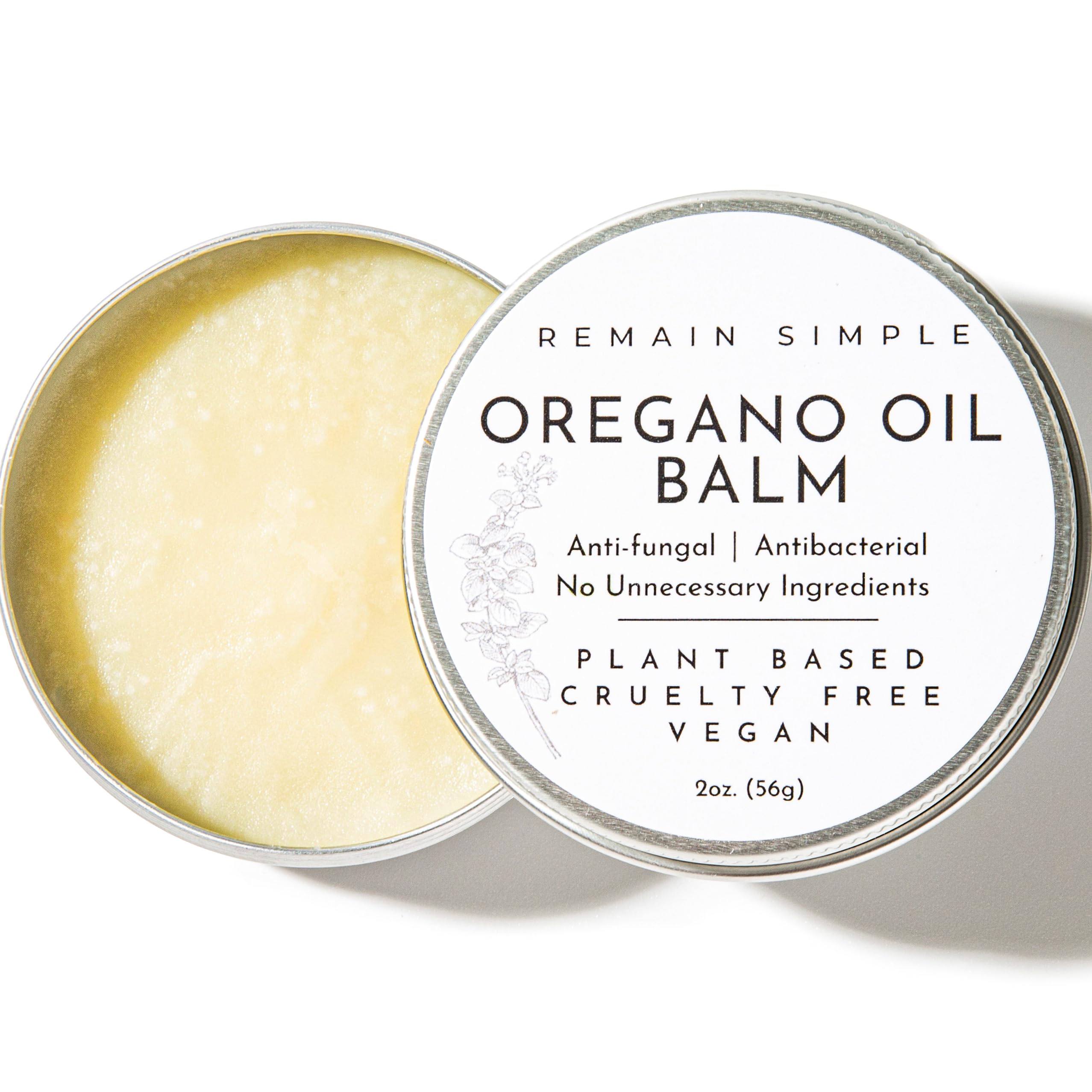 Baume Remain Simple à l’origan en bocal; hydratant et purifiant pour la peau