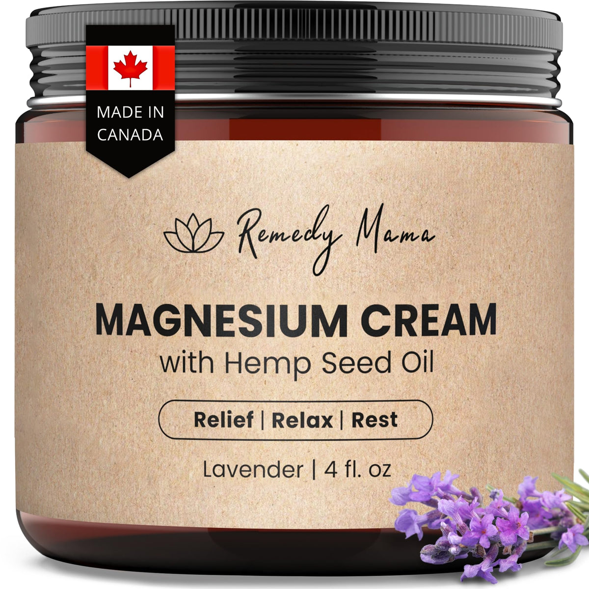 Remedy Mama crème magnesium Sommeil Lavande — favorise détente et sommeil profond.
