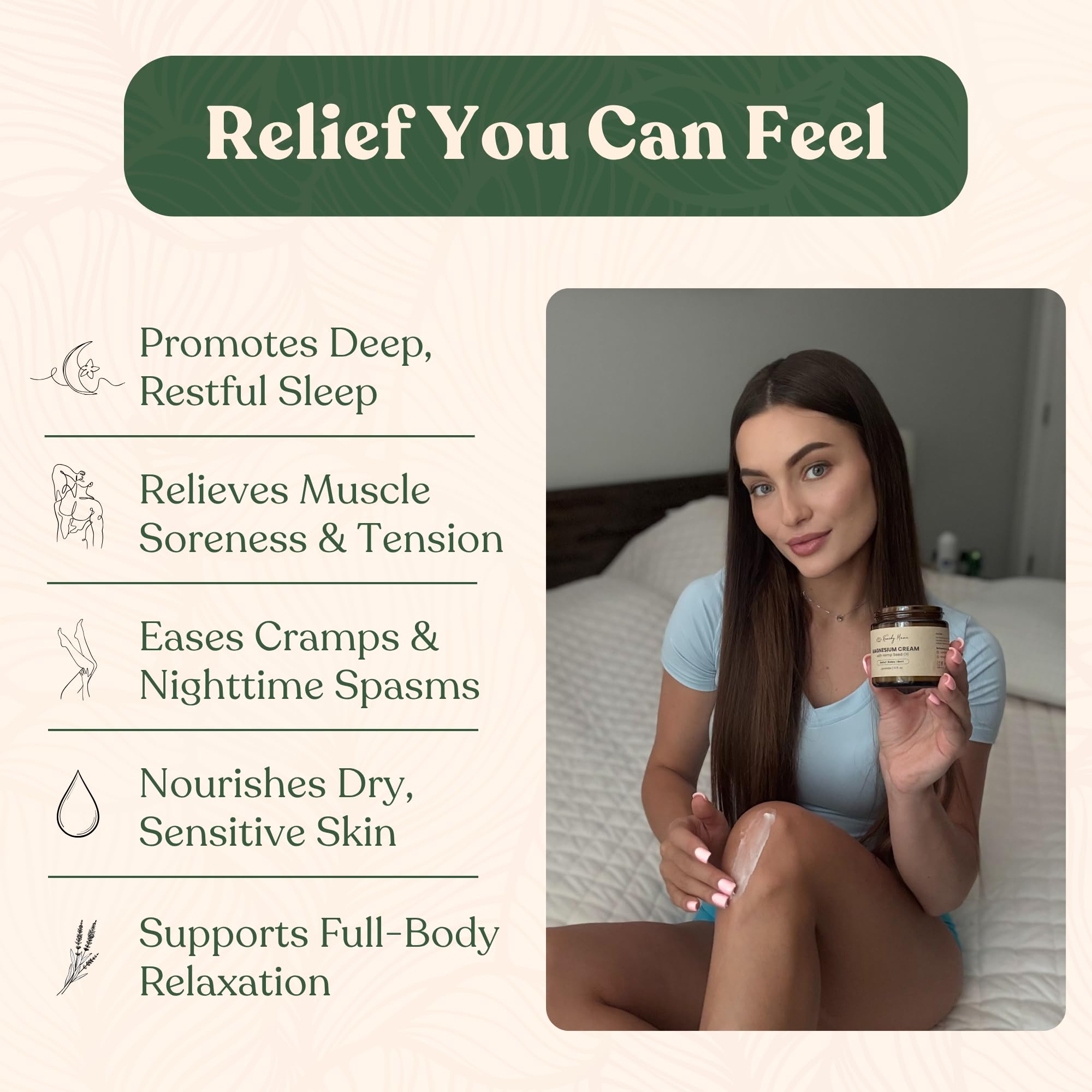 Remedy Mama crème magnésium Sommeil Lavande — soulage rapidement les crampes musculaires.