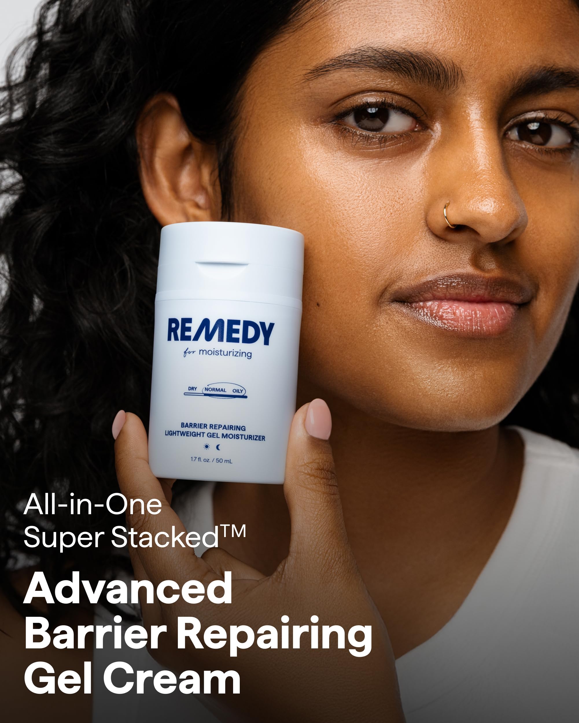 Remedy Science ceramide-niacinamide swatch demonstrates balanced hydration.