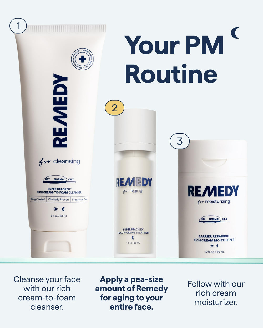 Remedy Science sérum anti-âge, application visage pour une peau lisse.