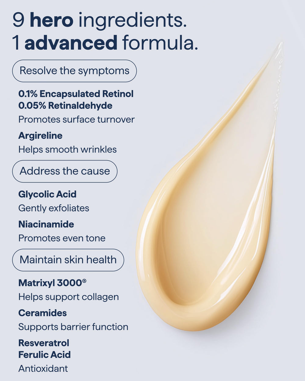 Remedy Science sérum anti-âge, complexe antioxydant protégé par resveratrol.