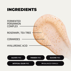 Exfoliation douce avec Rememberin Persimmon Gel Douche utilisant les noix