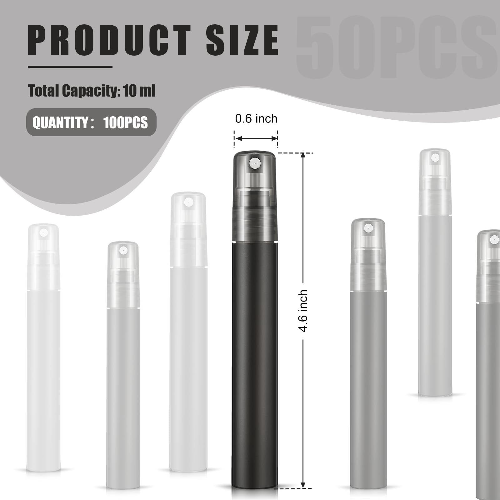 Remerry flacons-pompe mini mat 10 ml pulvérisation fine