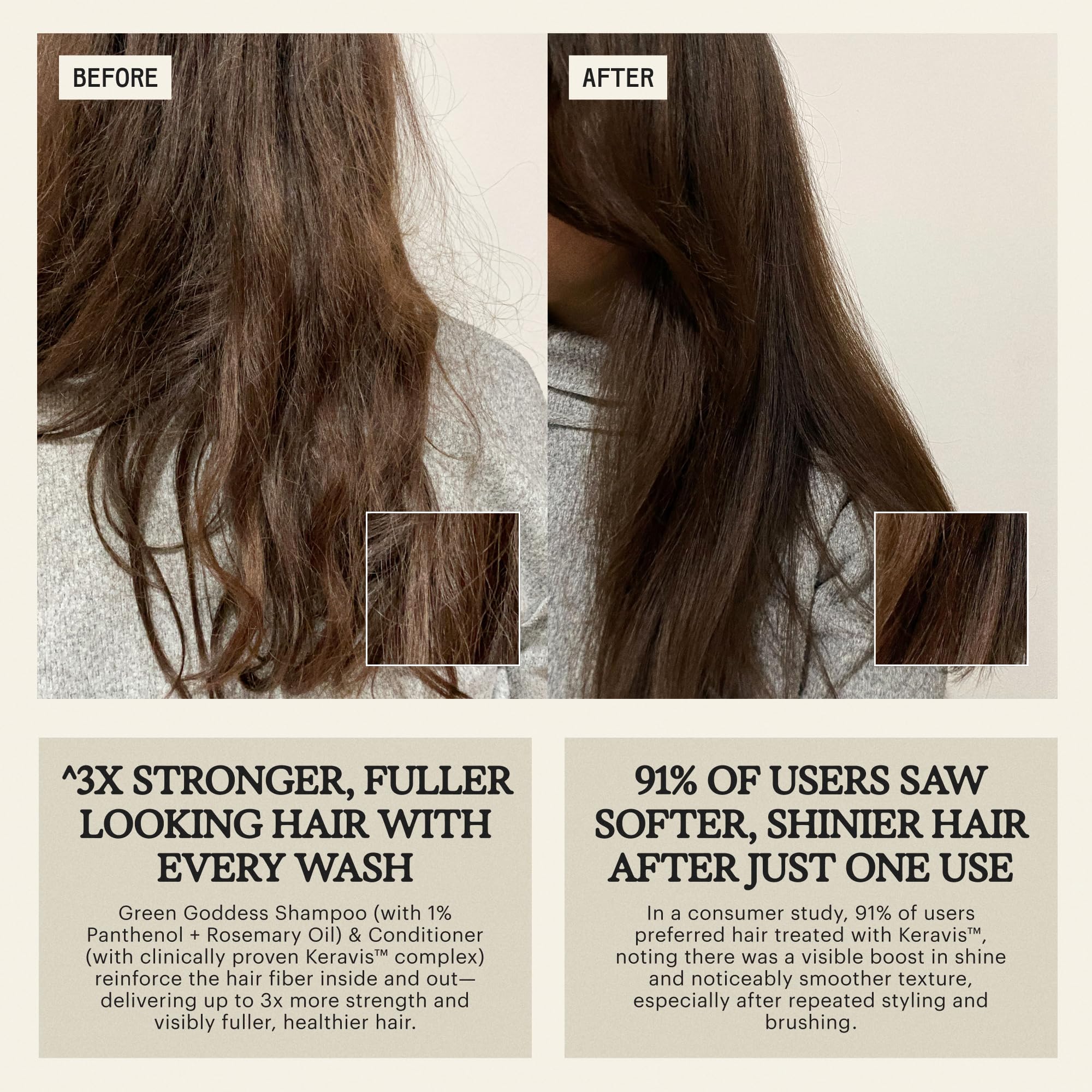 Remilia Hair Green Goddess: extrait de thé vert fortifie les racines