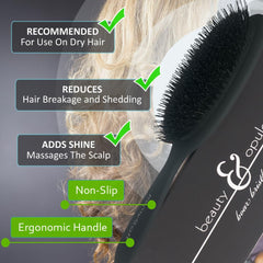 Brosse poils de sanglier RemySoft, démêlage efficace.