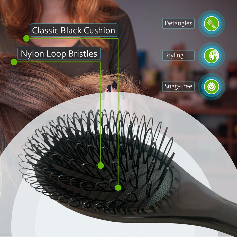 Brosse RemySoft Boucles 123 – parfait pour extensions et tissages sans tiraillement