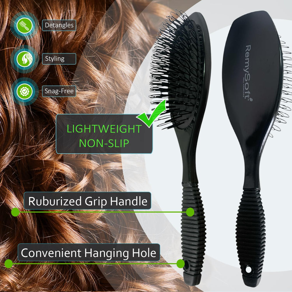 Brosse RemySoft Boucles 123 – convient au tissage et perruques en douceur