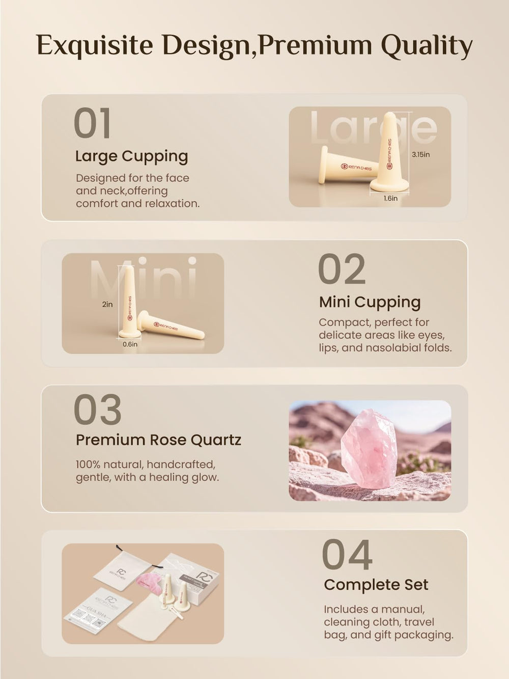Rena Chris: chiffon nettoyant inclus pour entretenir les outils.