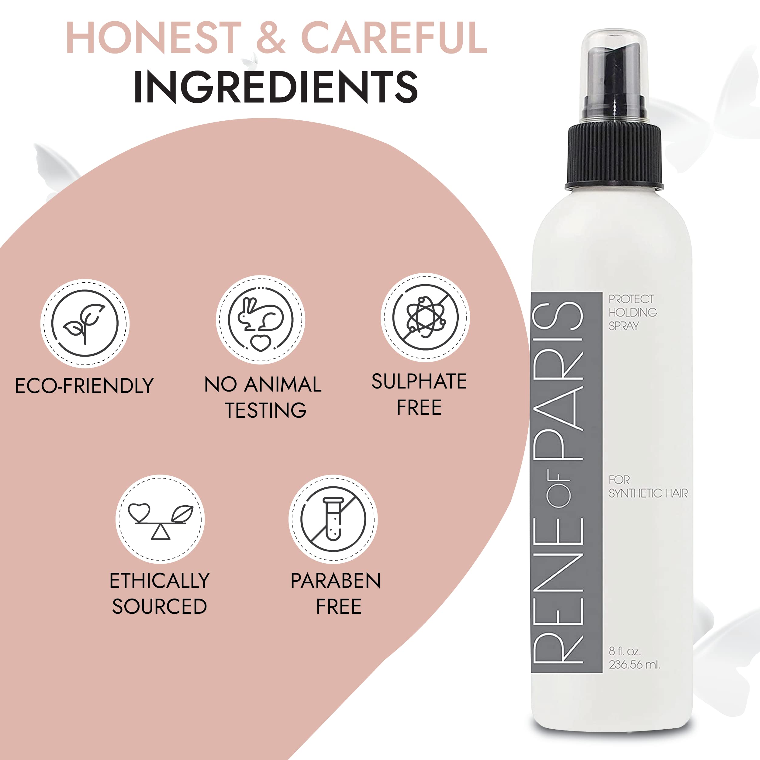 Rene of Paris – Spray brillance naturelle pour un fini soyeux sur perruques synthétiques.