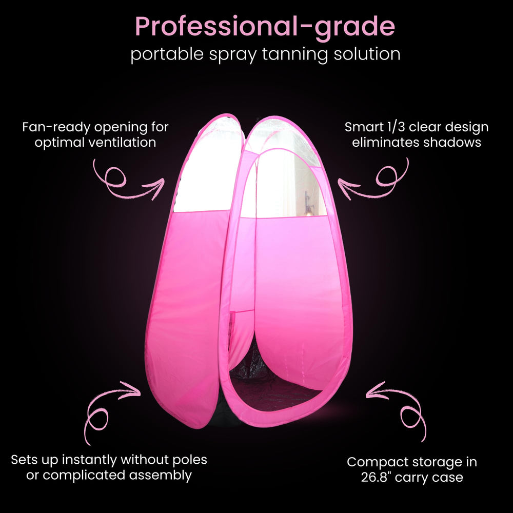 Reneebeautytan ouverture pour ventilateur intégrée assure ventilation et application uniforme.