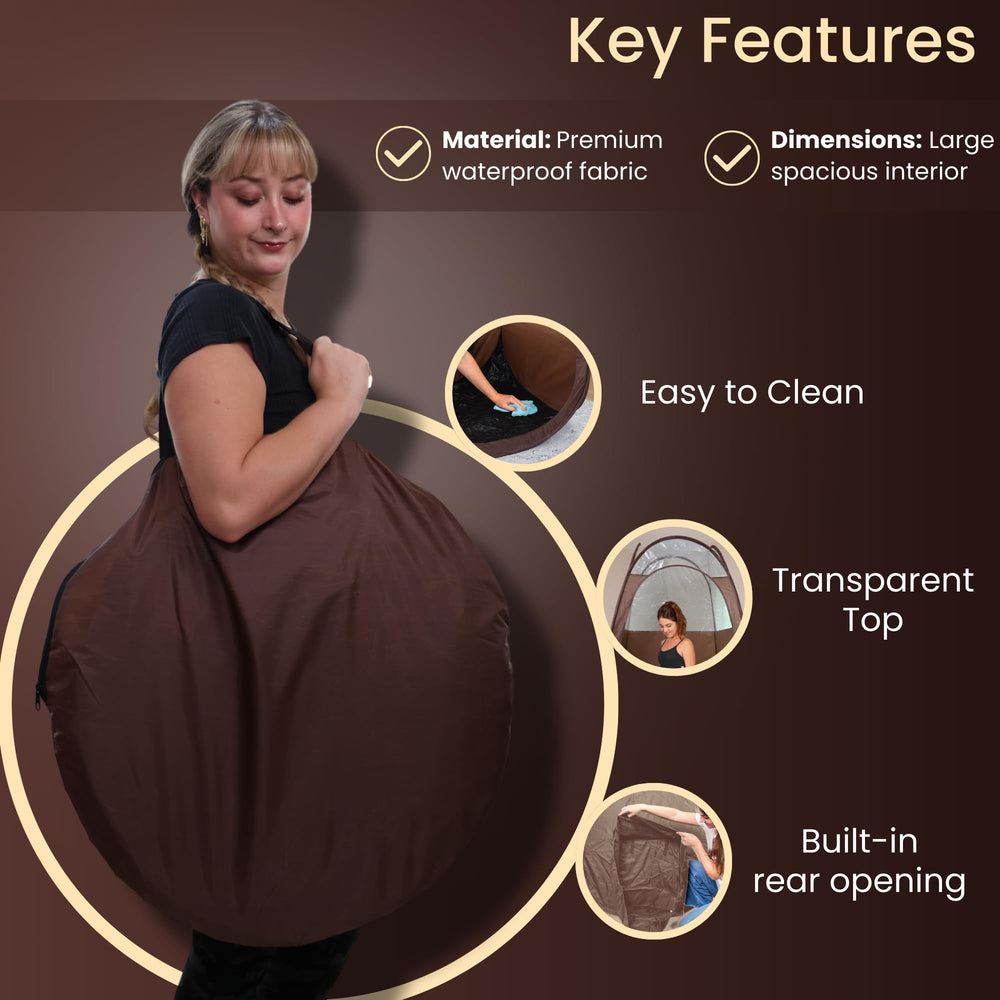 Reneebeautytan tente spray tan avec étui brun, transport pratique