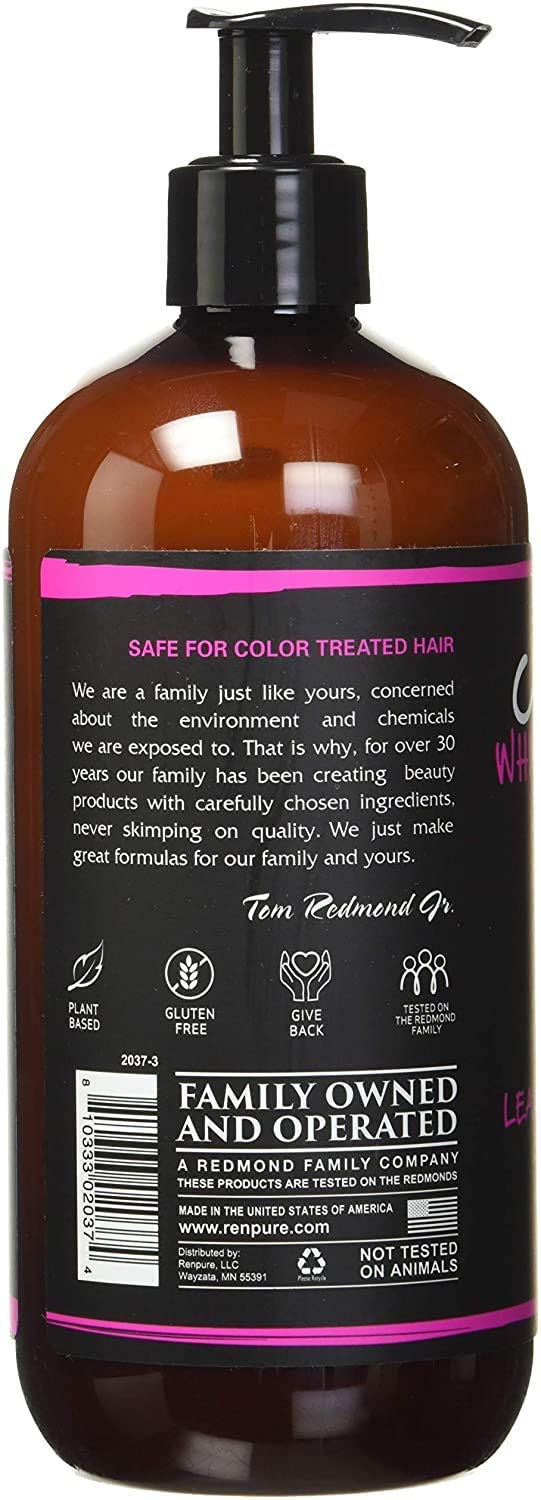 RENPURE huile de noix de coco nourrissante, cheveux lisses et cuticule satinée.