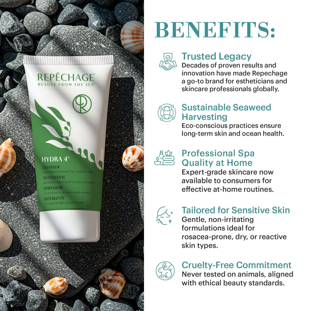 Demaquillant maquillage Hydra 4 Cleanser efficace pour les maquillages résistants