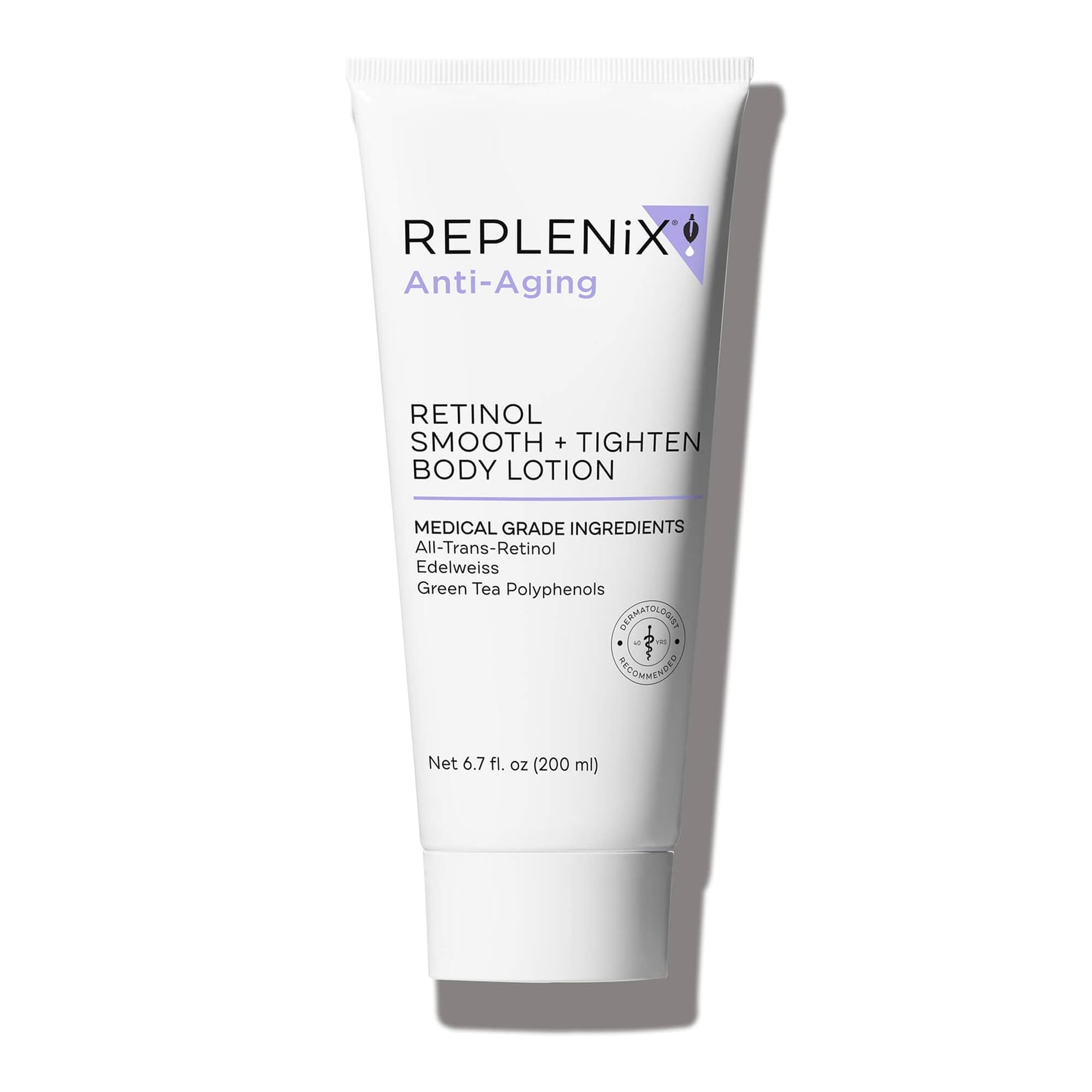 Soin Replenix avec bouteille rétinol lissage, pour une peau plus ferme.