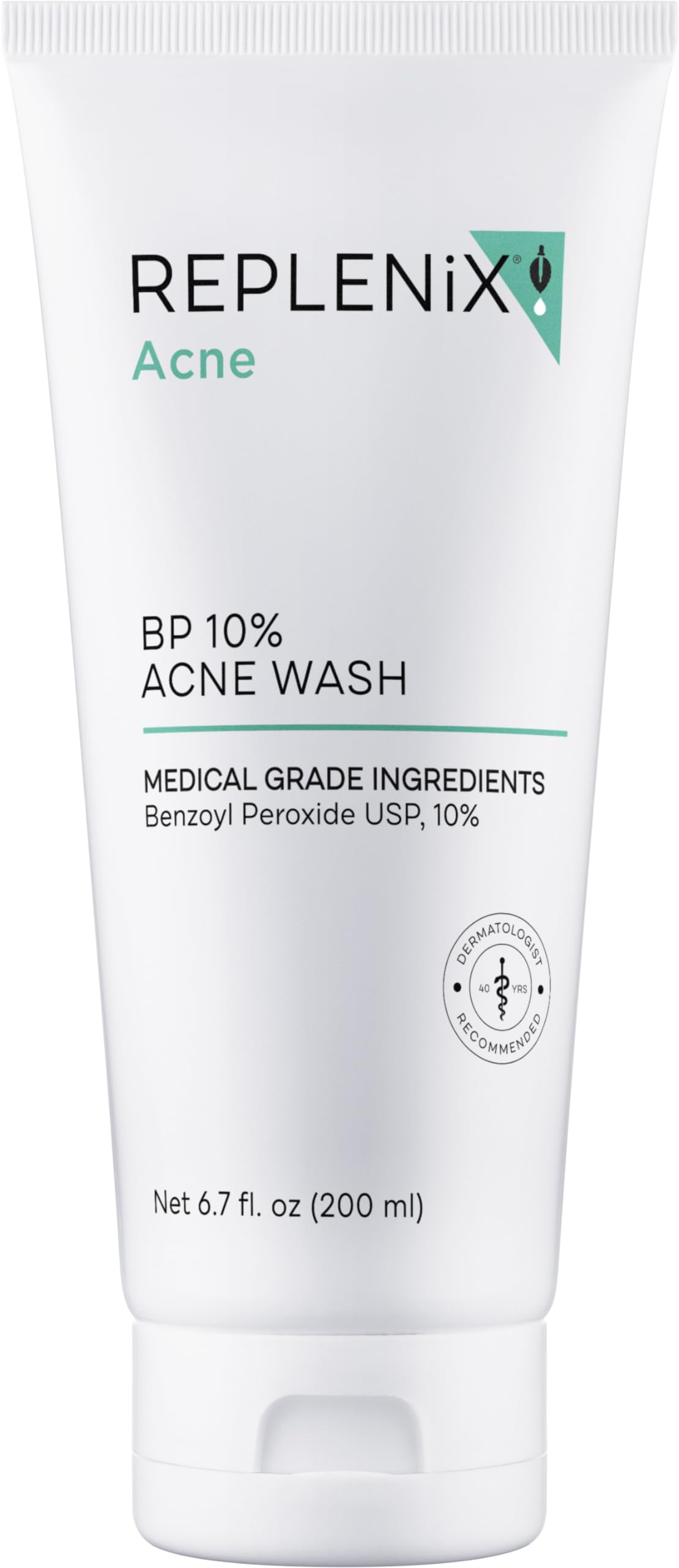 La bouteille Replenix BP Acne Face Wash pour un nettoyage quotidien efficace.